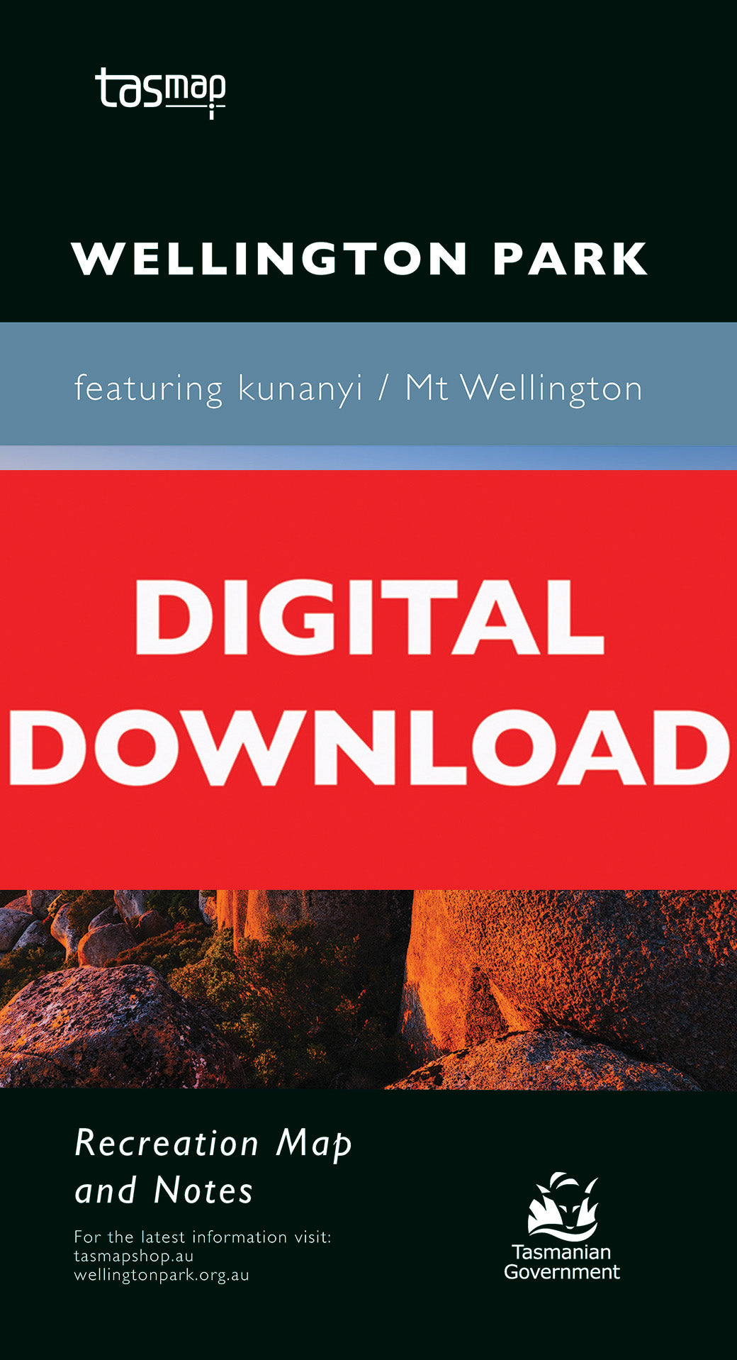 Wellington Park Recreation Map and Notes digital variant cover
