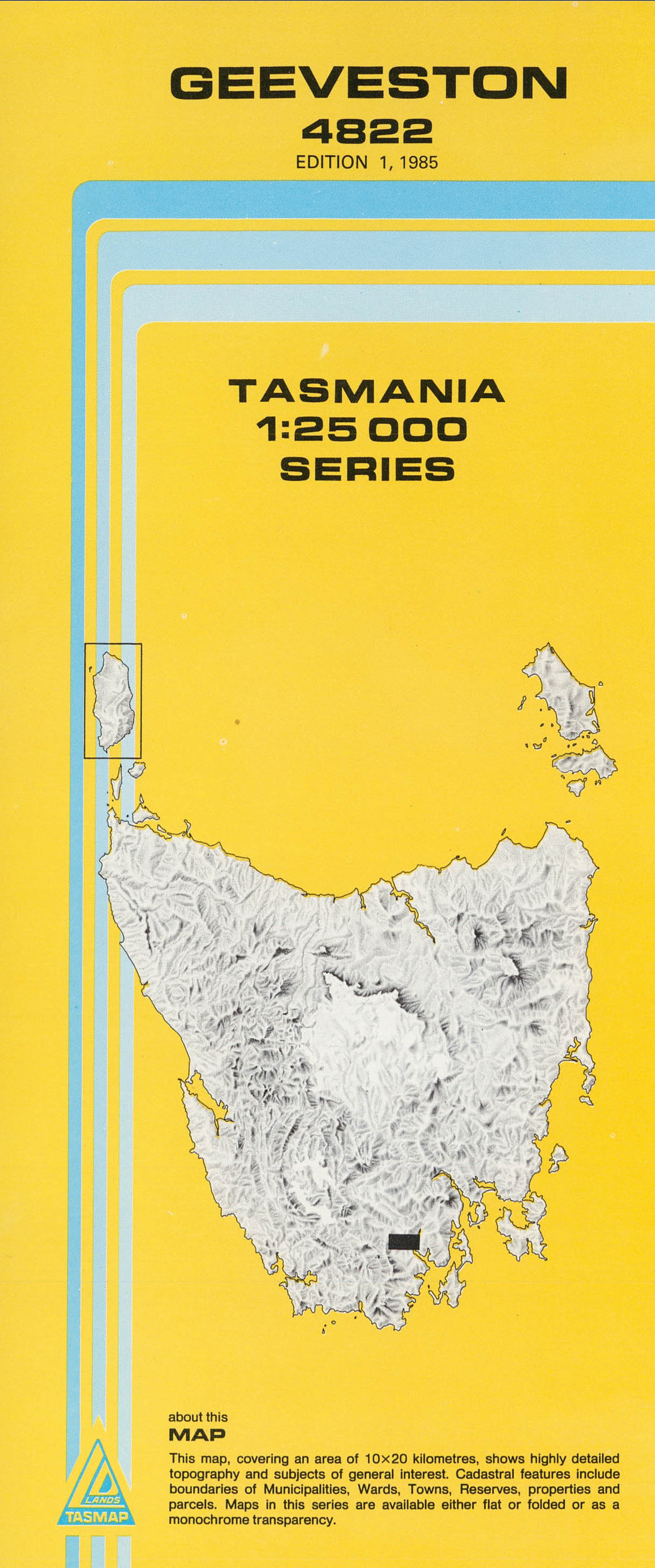 Geeveston 1:25000 Topographic/Cadastral Map