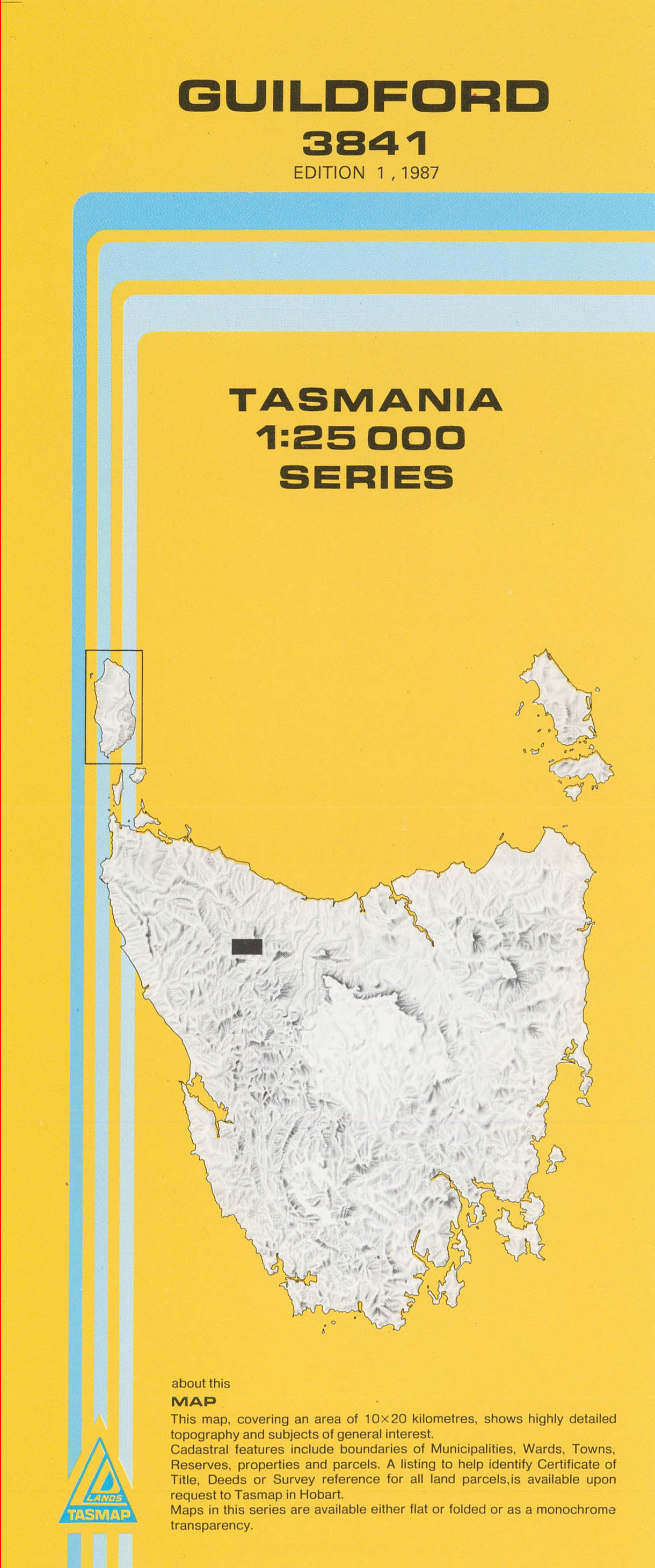 Guildford 1:25000 Topographic/Cadastral Map