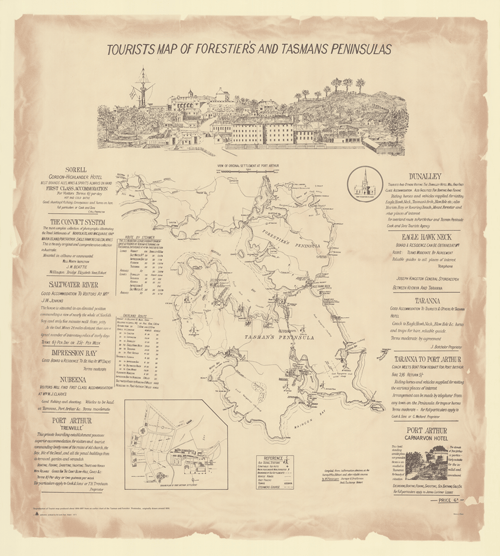 Historic Map of Forestier and Tasman Peninsulas thumbnail