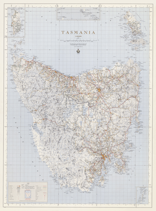 Historic Map of Tasmania 1964 thumbnail