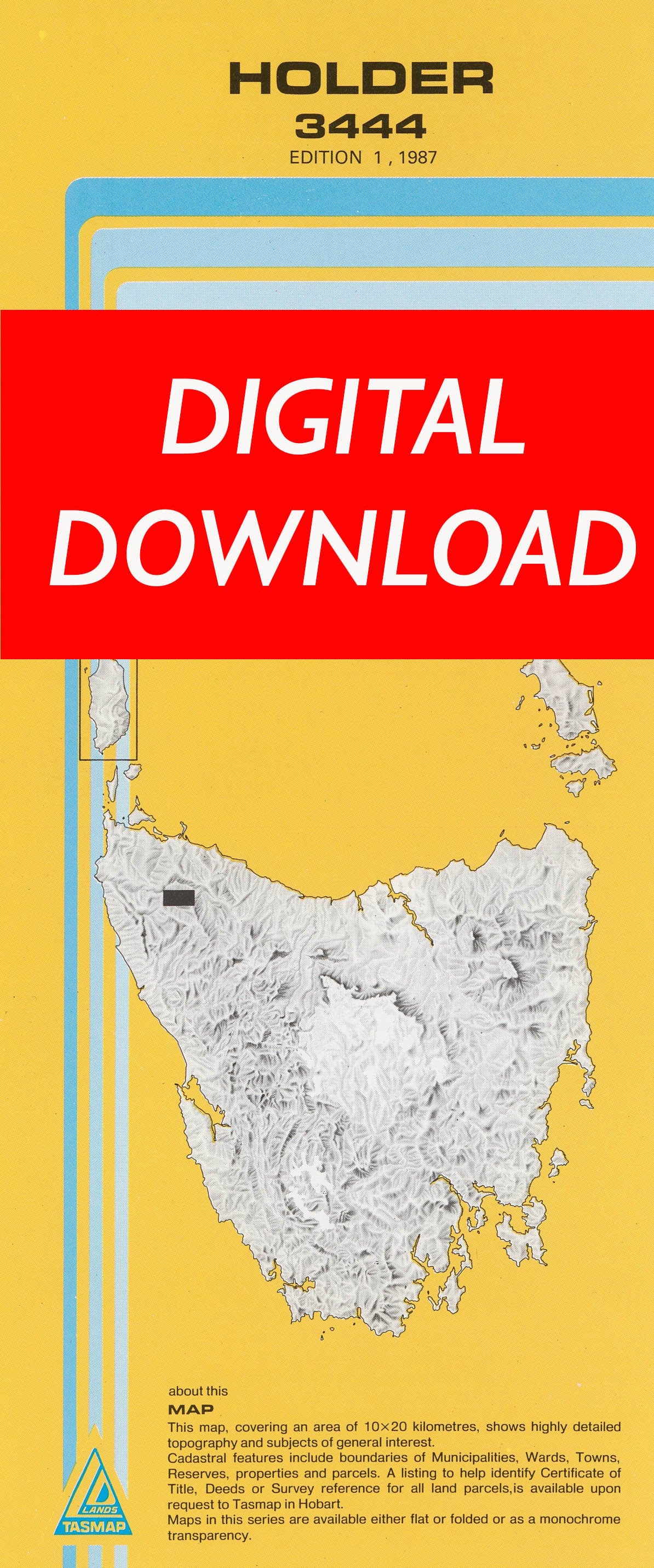 Cover of digital Holder 3444 1:25 000 map