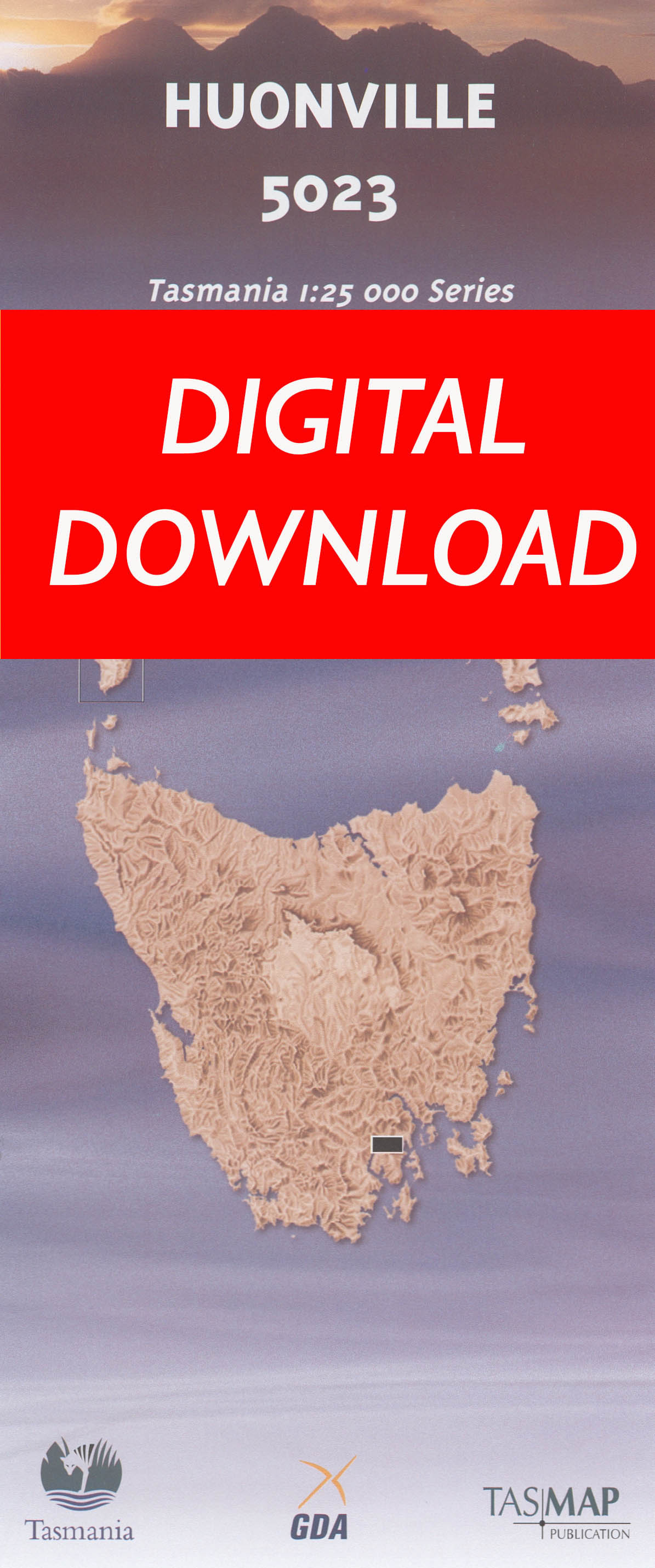 Cover of digital Huonville 5023 1:25 000 map