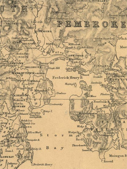Tasmania by James Sprent - Historical Chart