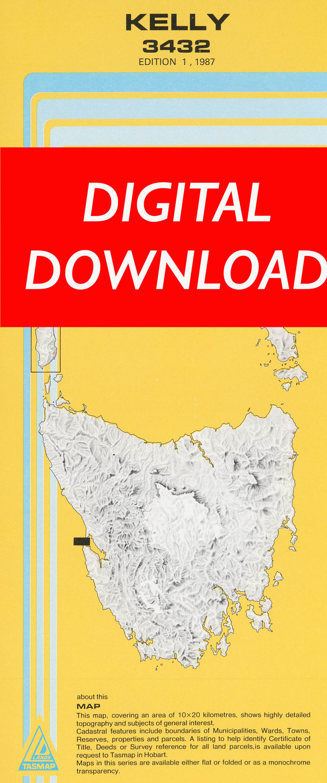 Cover of digital Kelly 3432 1:25 000 map
