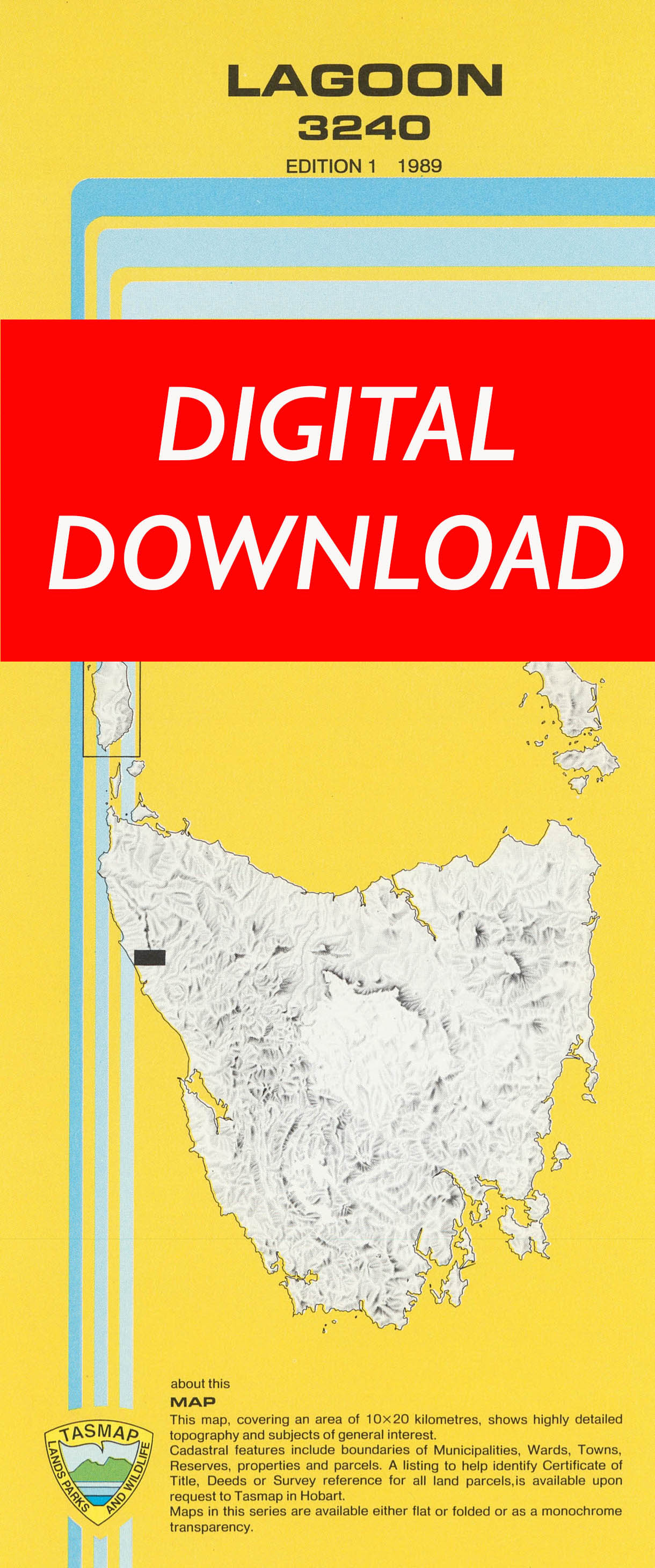 Cover of digital Lagoon 3240 1:25 000 map