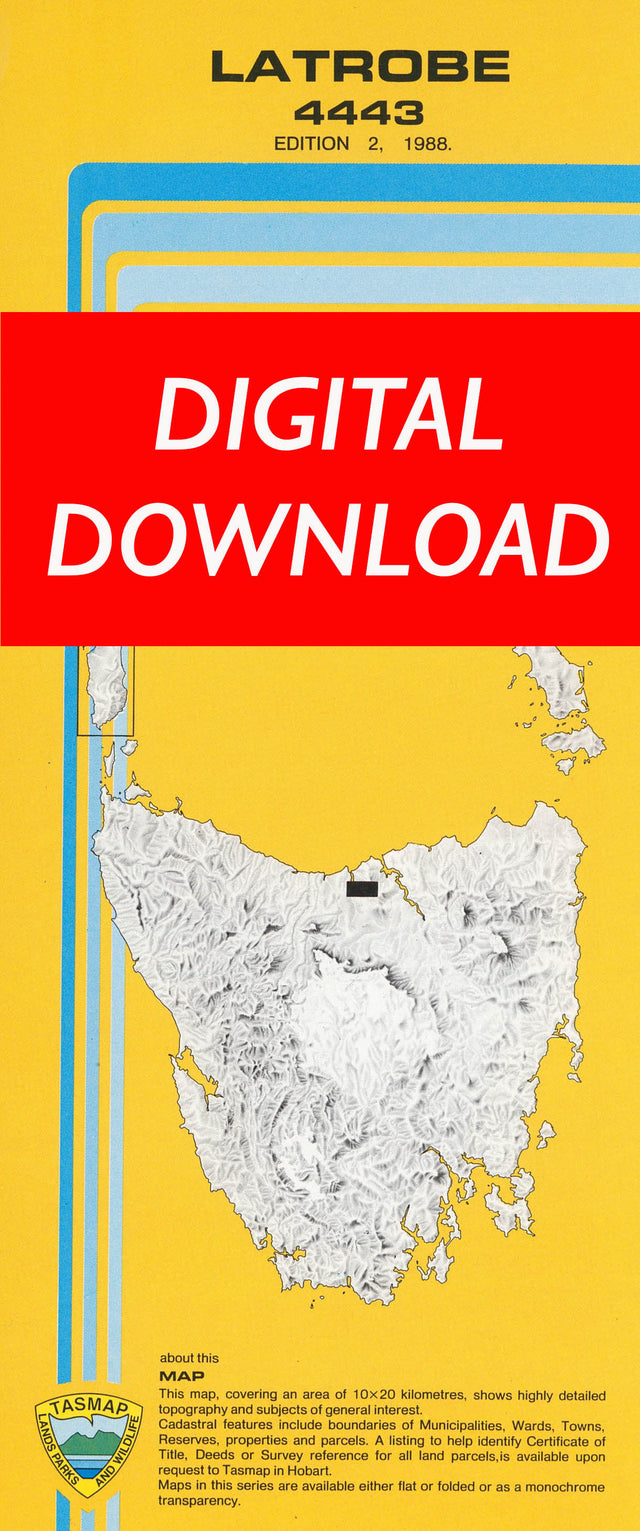 Cover of digital Latrobe 4443 1:25 000 map