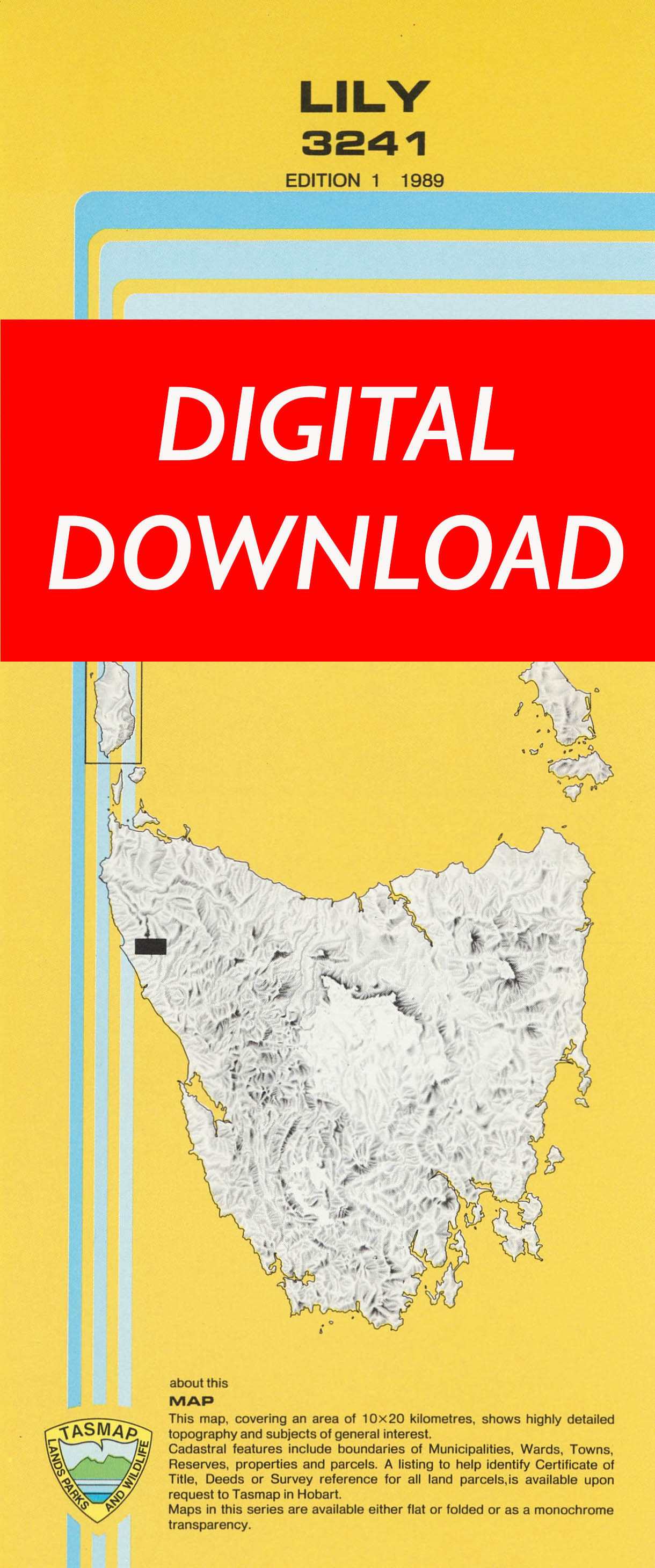 Cover of digital Lily 3241 1:25 000 map