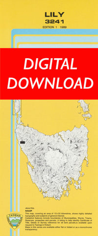 Cover of digital Lily 3241 1:25 000 map