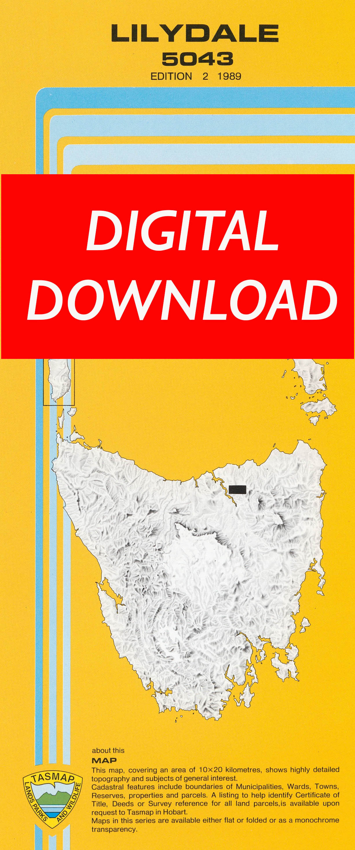 Cover of digital Lilydale 5043 1:25 000 map
