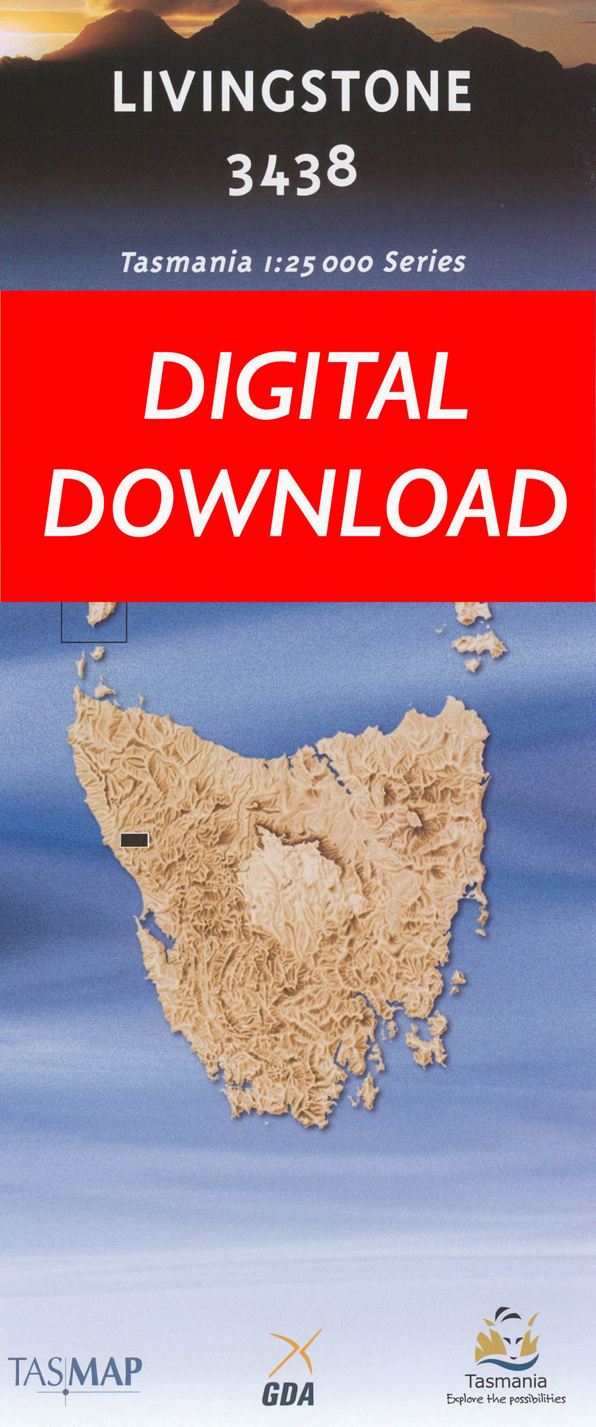 Cover of digital Livingstone 3438 1:25 000 map