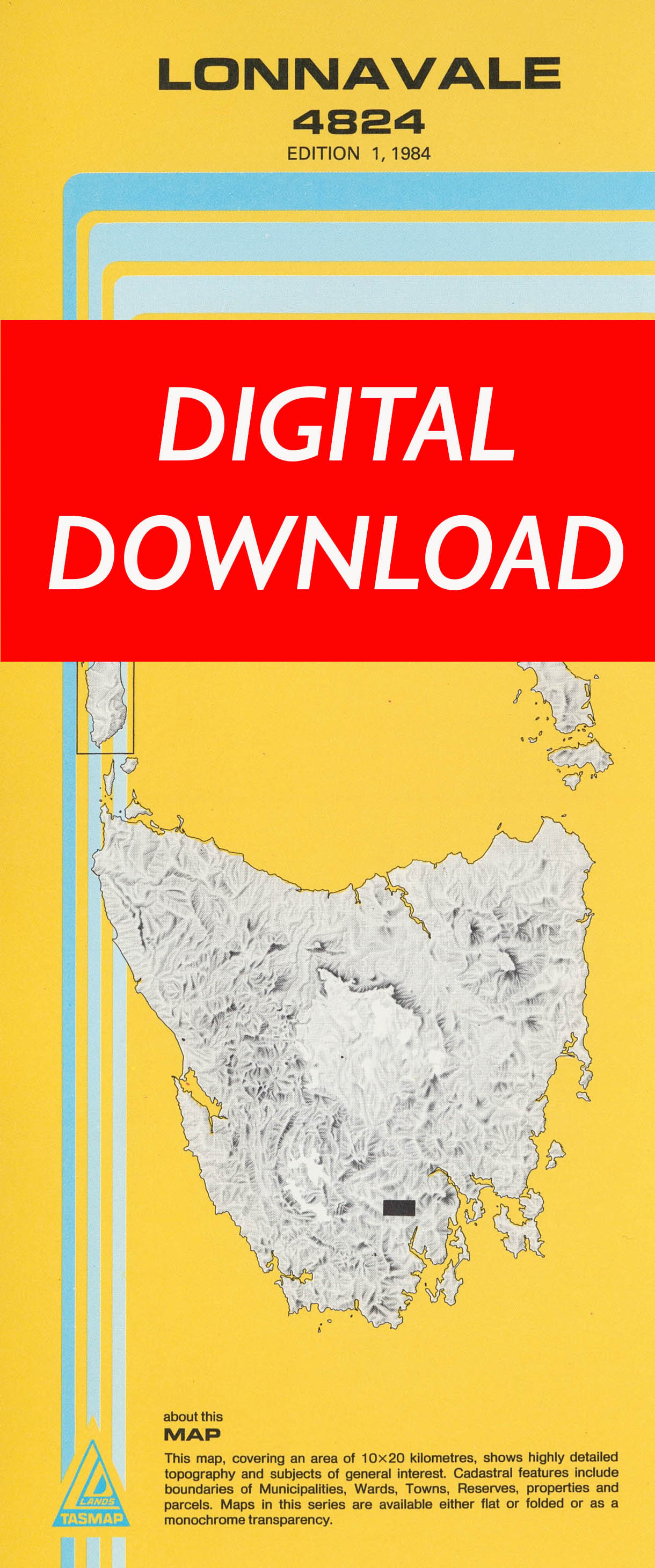 Cover of digital Lonnavale 4824 1:25 000 map