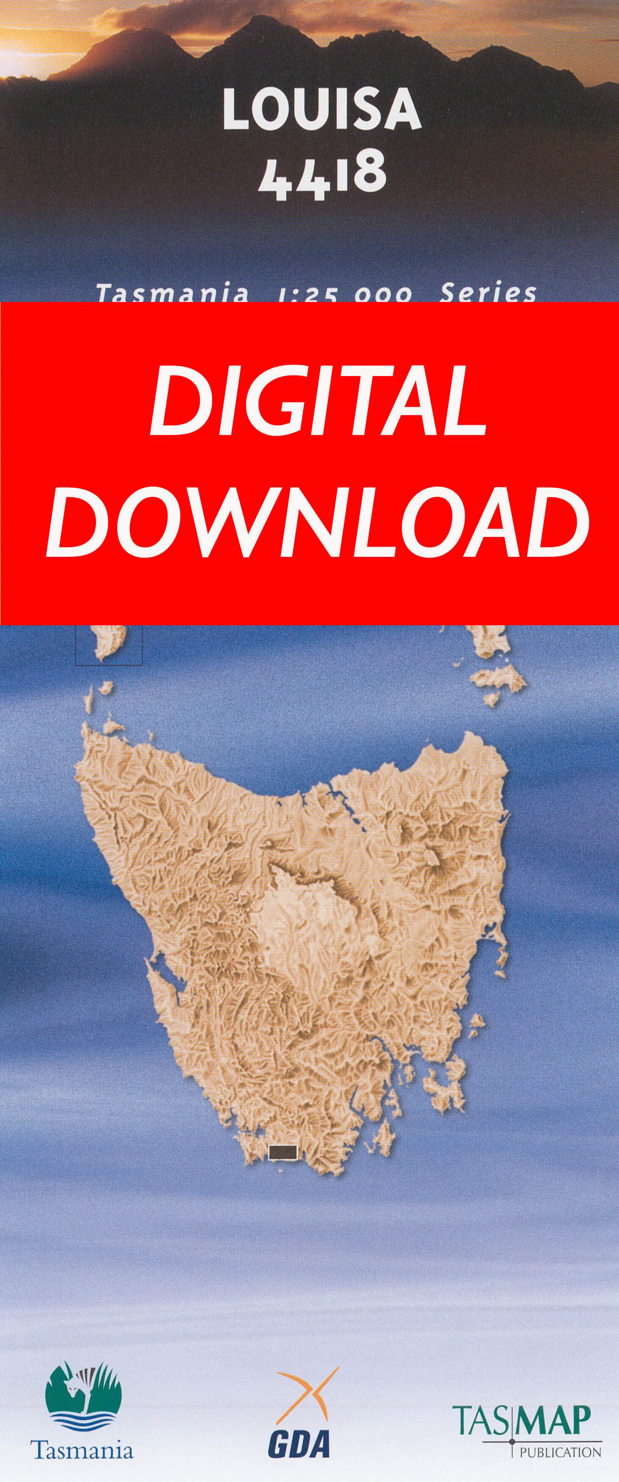 Cover of digital Louisa 4418 1:25 000 map
