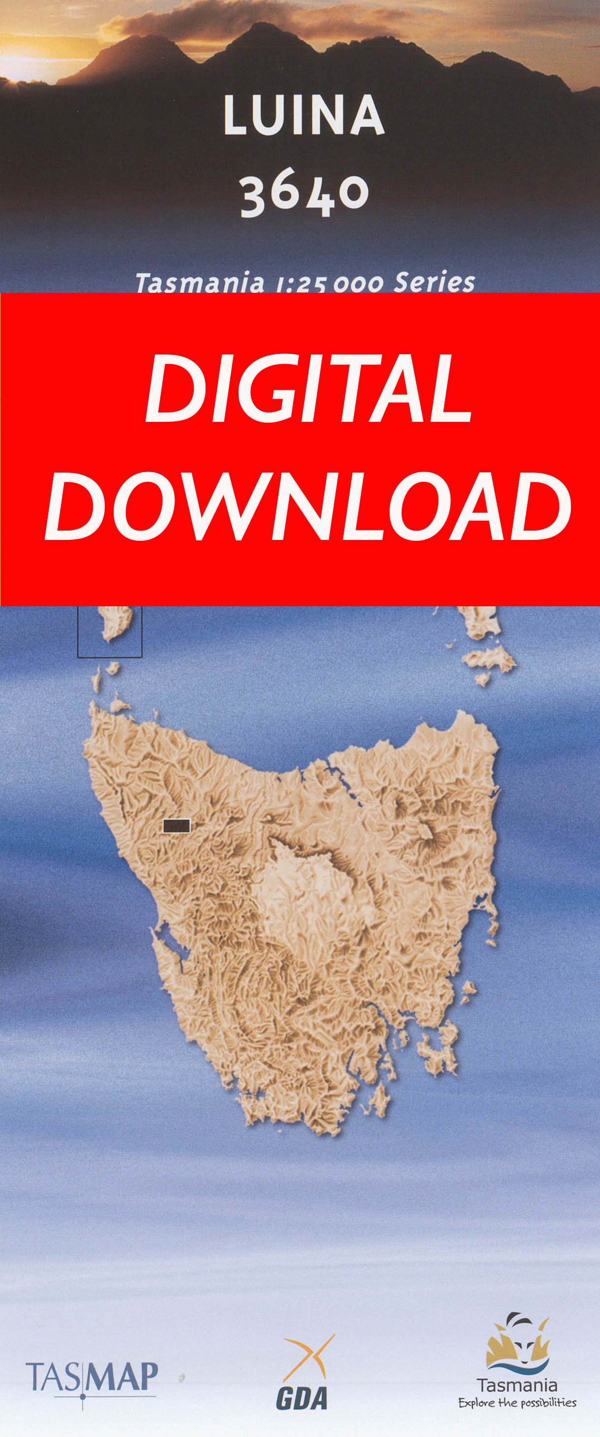 Cover of digital Luina 3640 1:25 000 map