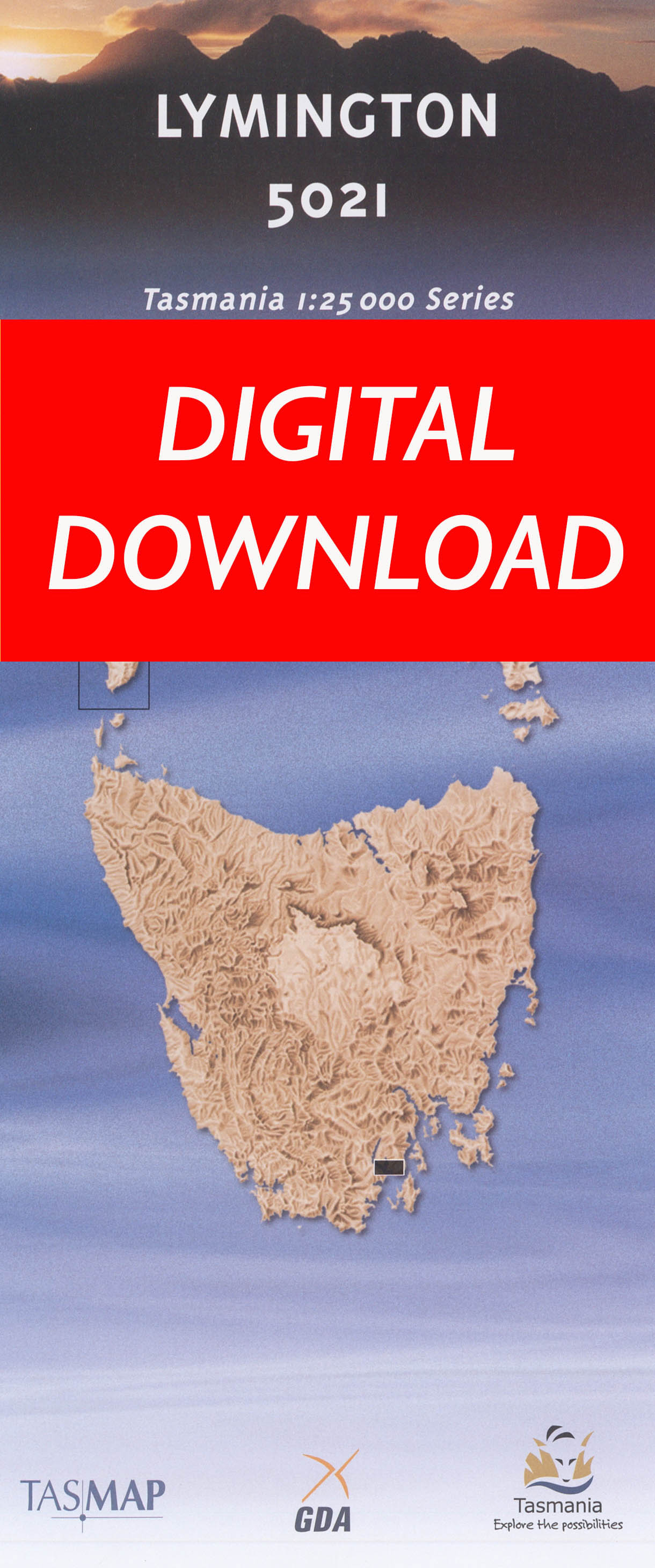 Cover of digital Lymington 5021 1:25 000 map