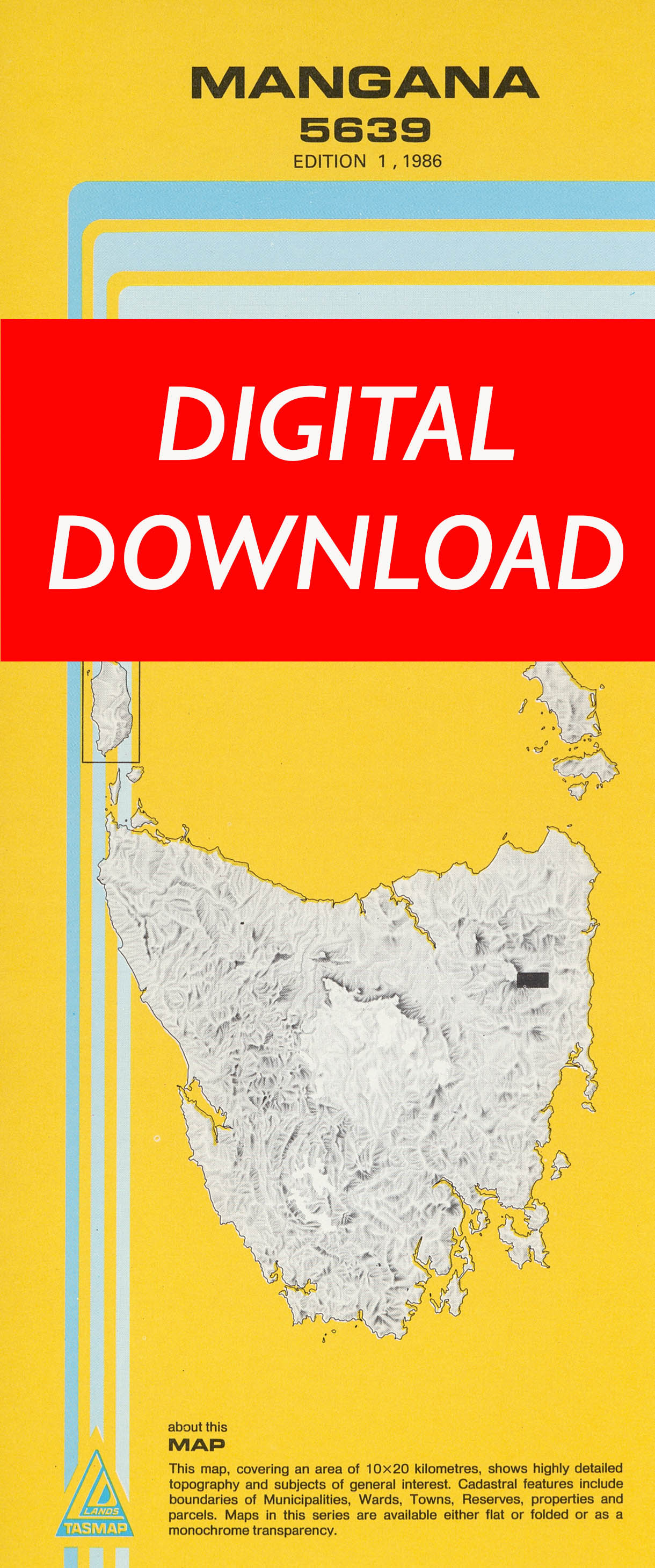 Cover of digital Mangana 5639 1:25 000 map