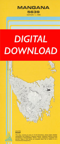Cover of digital Mangana 5639 1:25 000 map