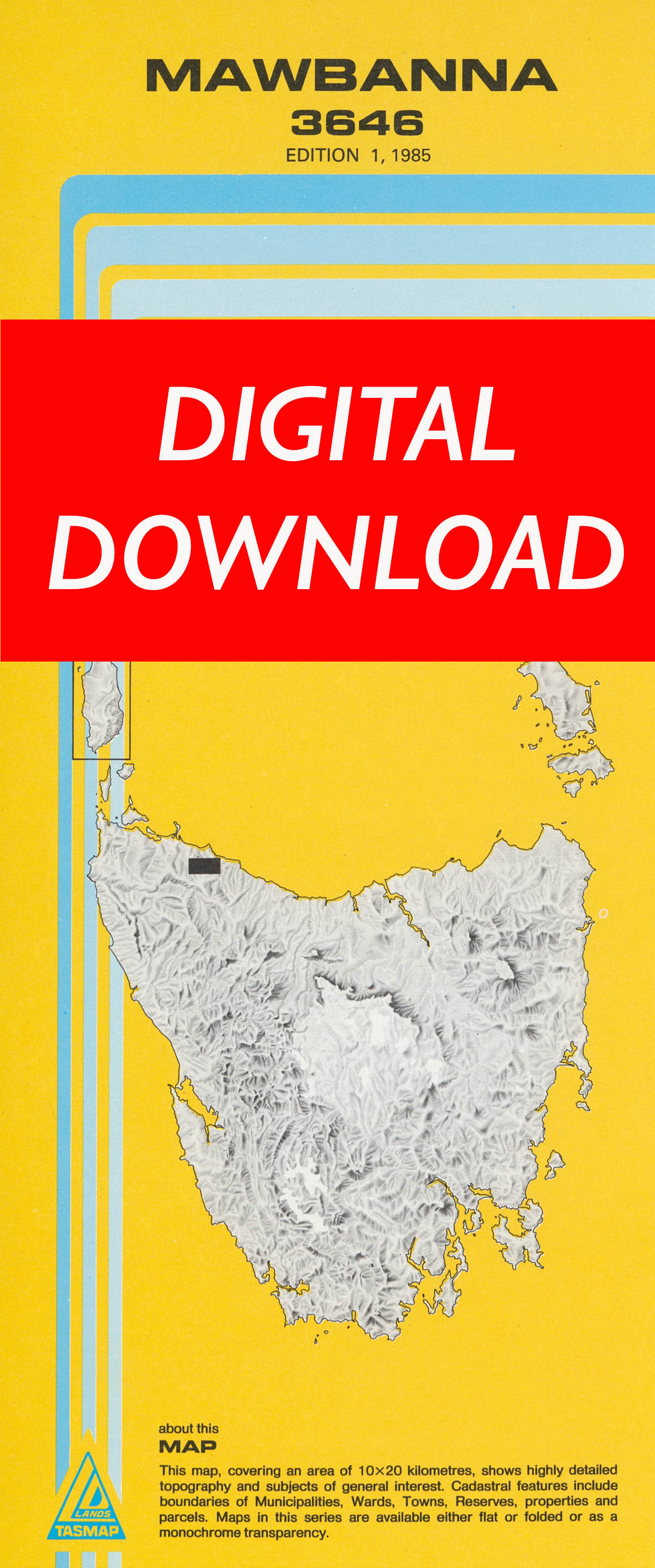 Cover of digital Mawbanna 3646 1:25 000 map