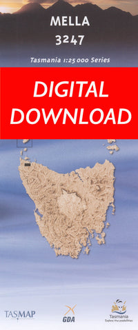 Cover of digital Mella 3247 1:25 000 map