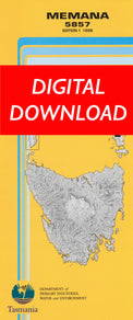 Cover of digital Memana 5857 1:25 000 map