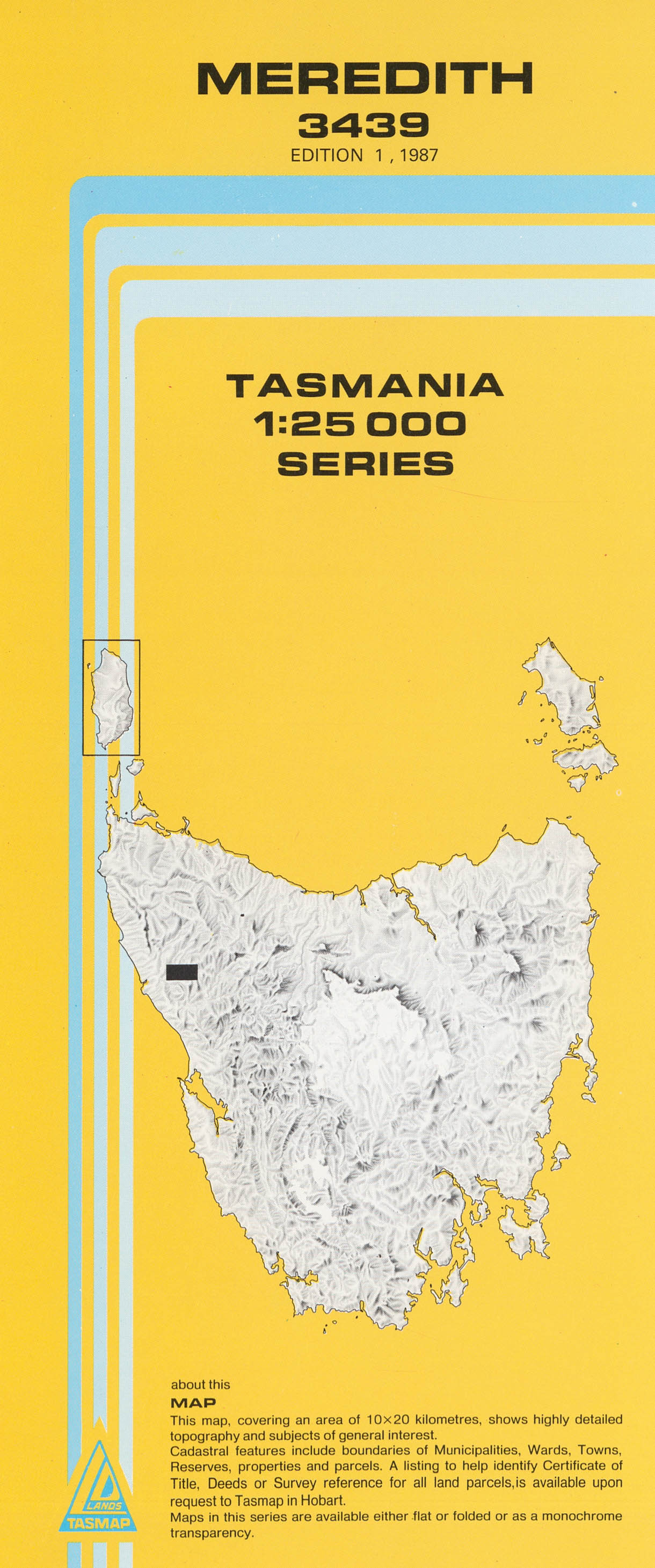Cover of Meredith 3439 1:25 000 map