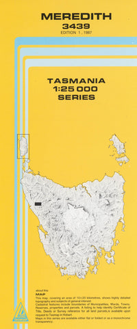 Cover of Meredith 3439 1:25 000 map