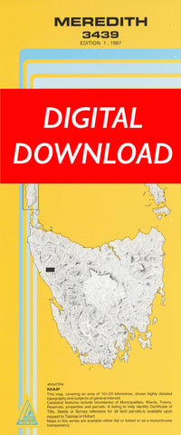 Cover of digital Meredith 3439 1:25 000 map