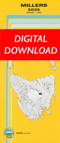 Cover of digital Millers 5035 1:25 000 map