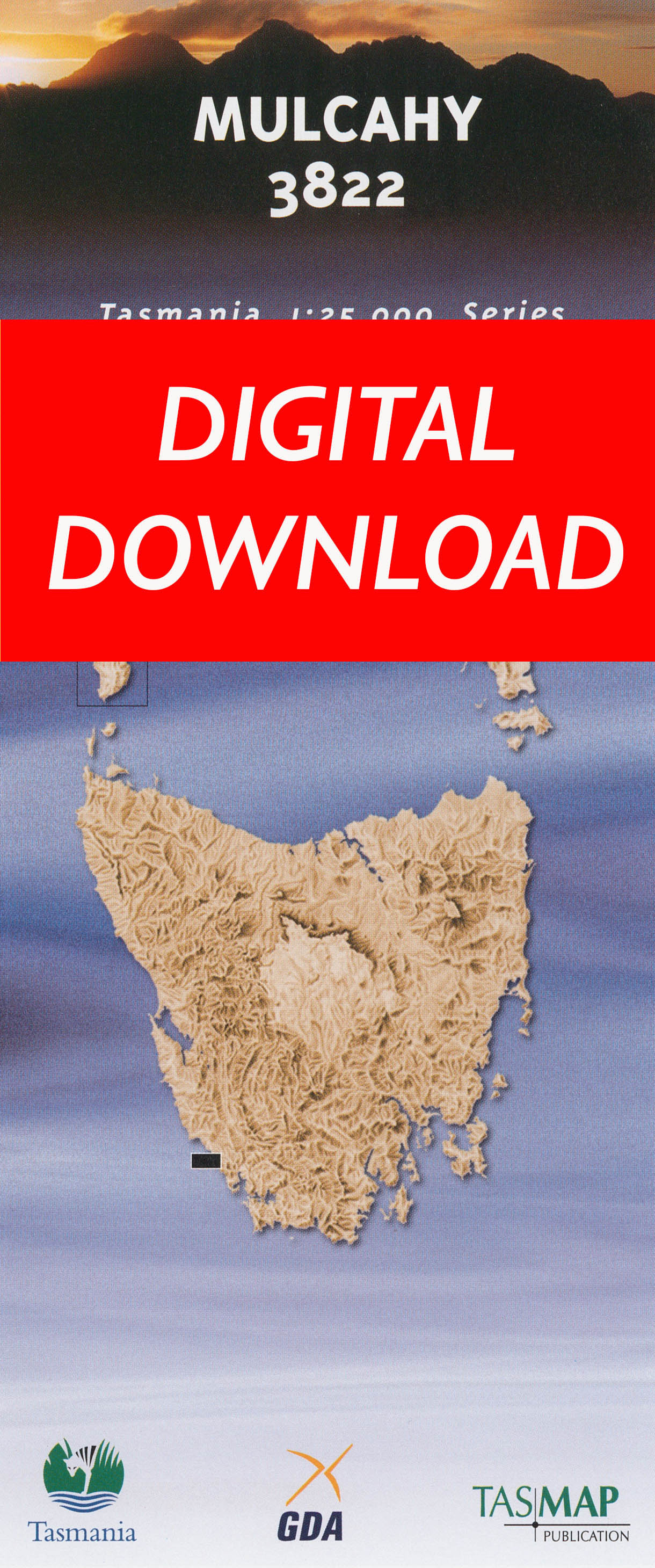 Cover of digital Mulcahy 3822 1:25 000 map