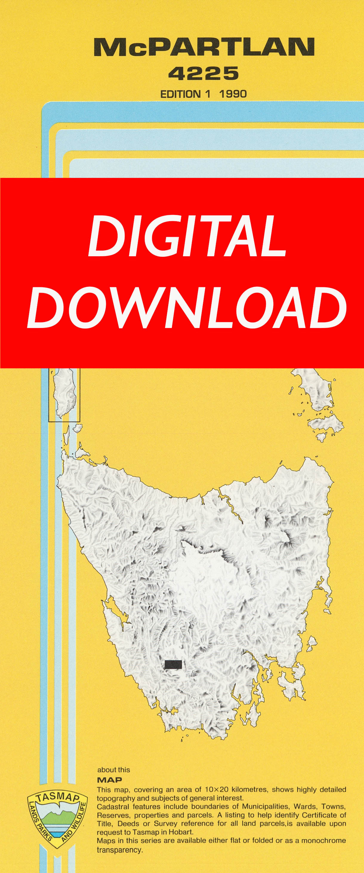 Cover of digital McPartlan 4225 1:25 000 map