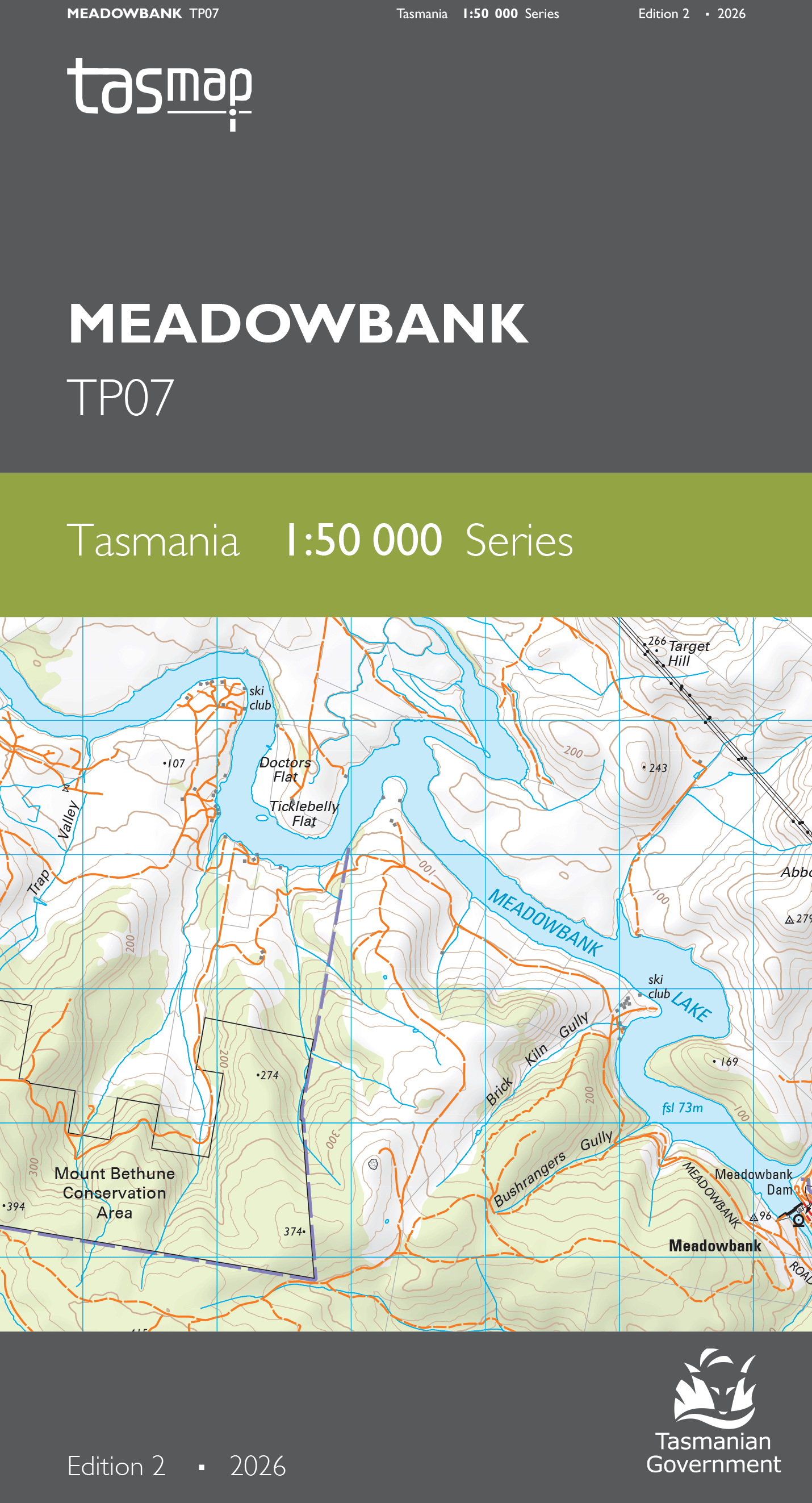 Meadowbank 1:50000 Topographic Map