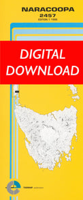 Cover of digital Naracoopa 2457 1:25 000 map