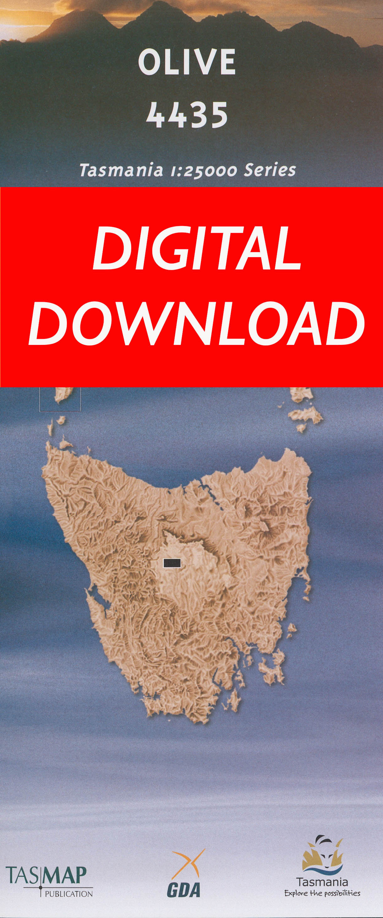 Cover of digital Olive 4435 1:25 000 map
