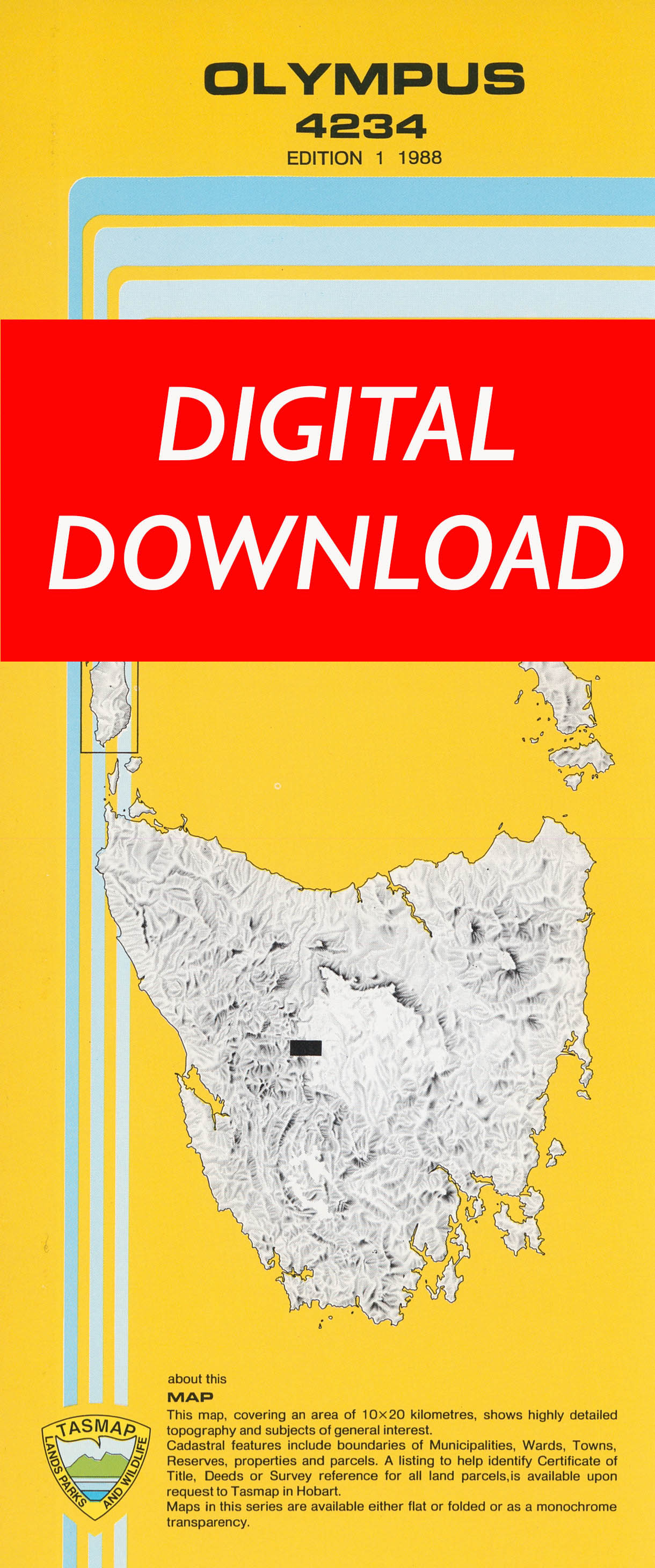 Cover of digital Olympus 4234 1:25 000 map