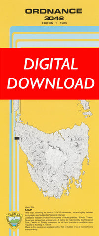 Cover of digital Ordnance 3042 1:25 000 map