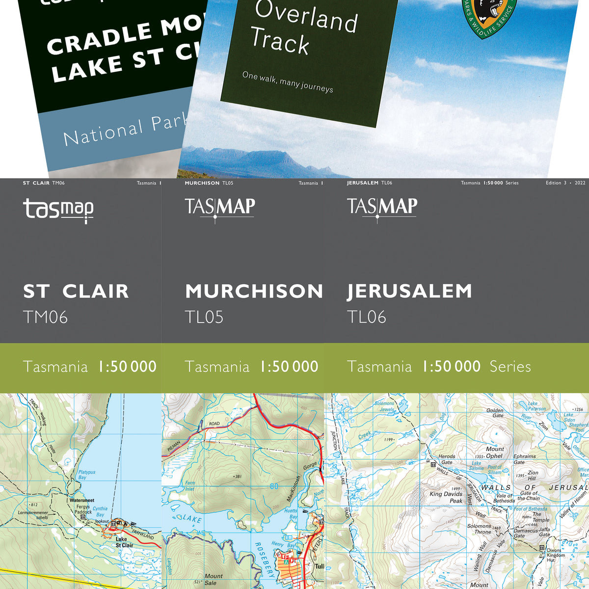 Overland Track Map and Guidebook bundle – TASMAP