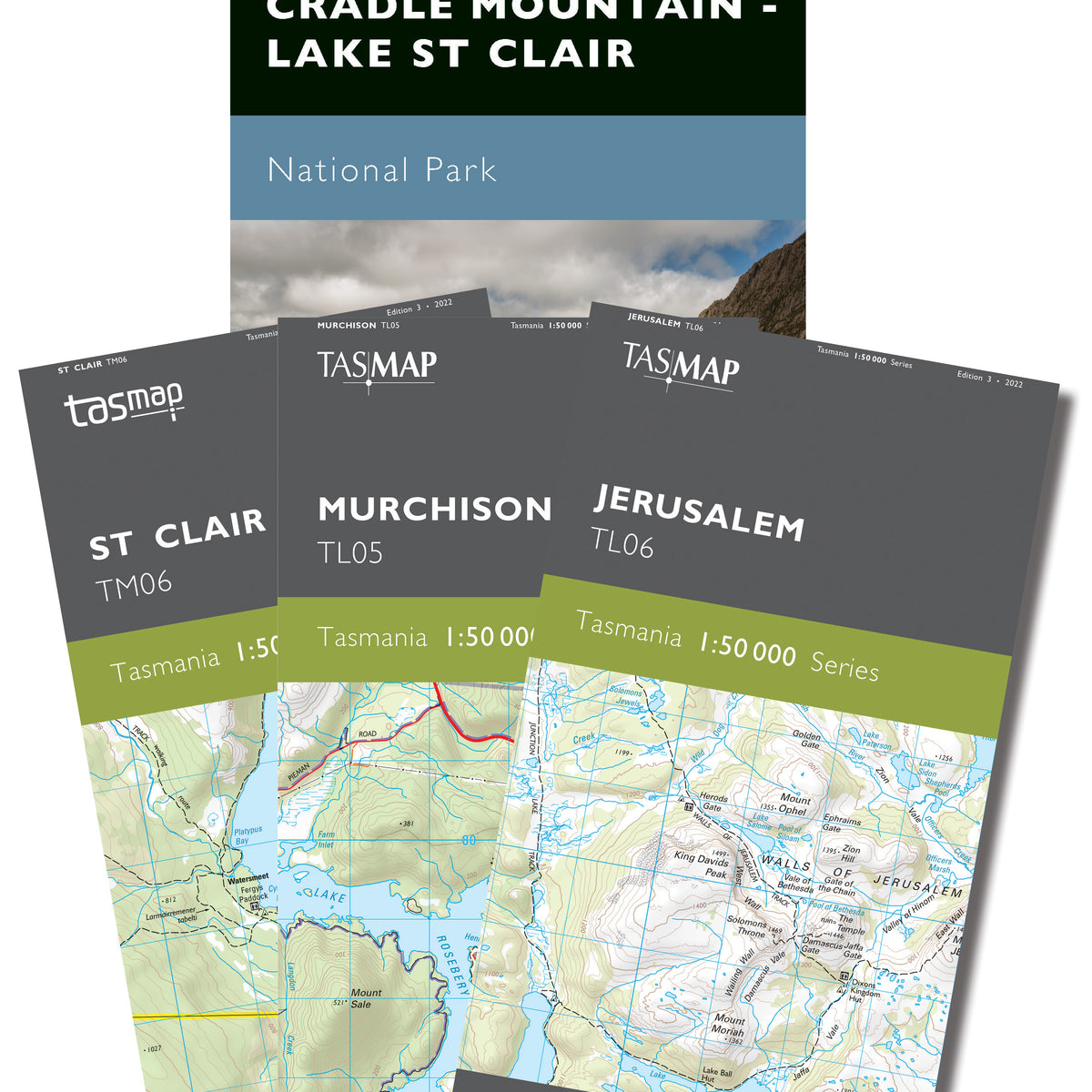 Overland Track Map bundle – TASMAP