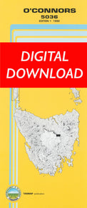 Cover of digital O'Connors 5036 1:25 000 map