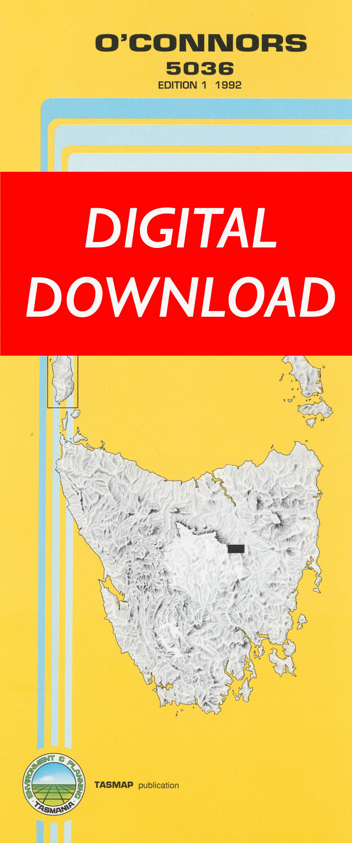 Cover of digital O'Connors 5036 1:25 000 map