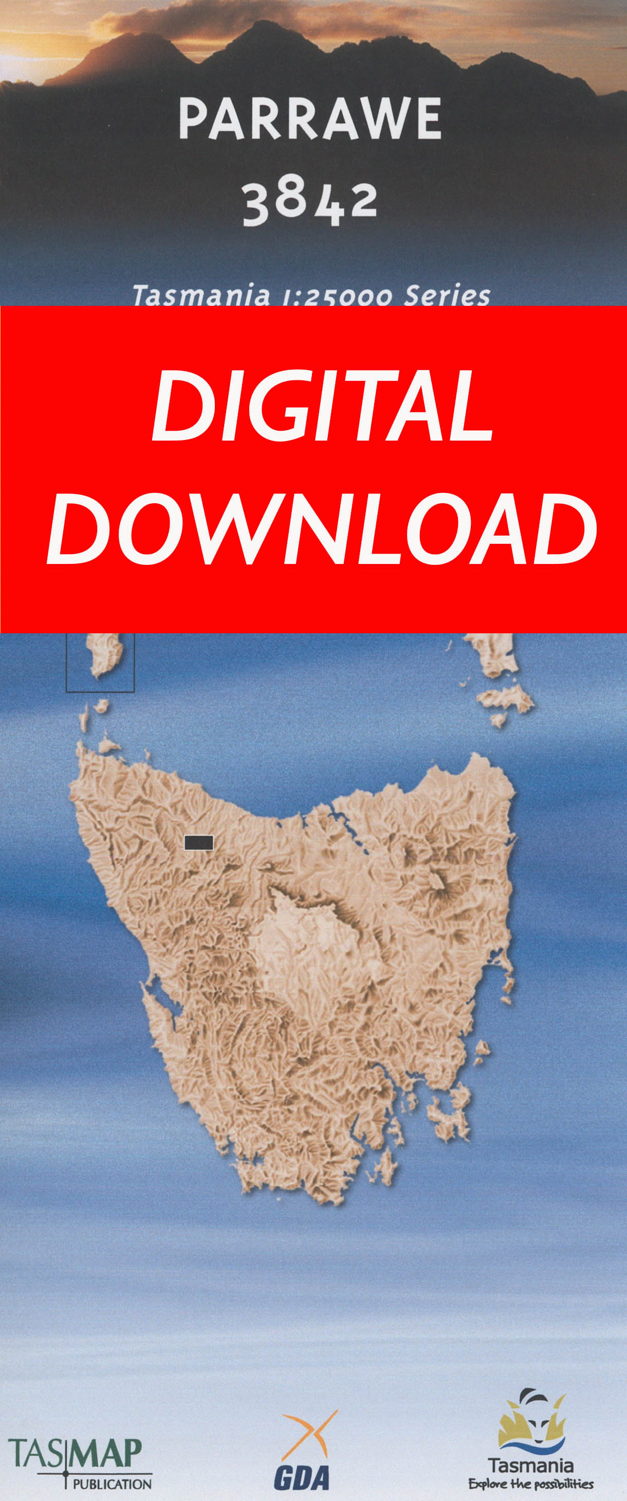 Cover of digital Parrawe 3842 1:25 000 map