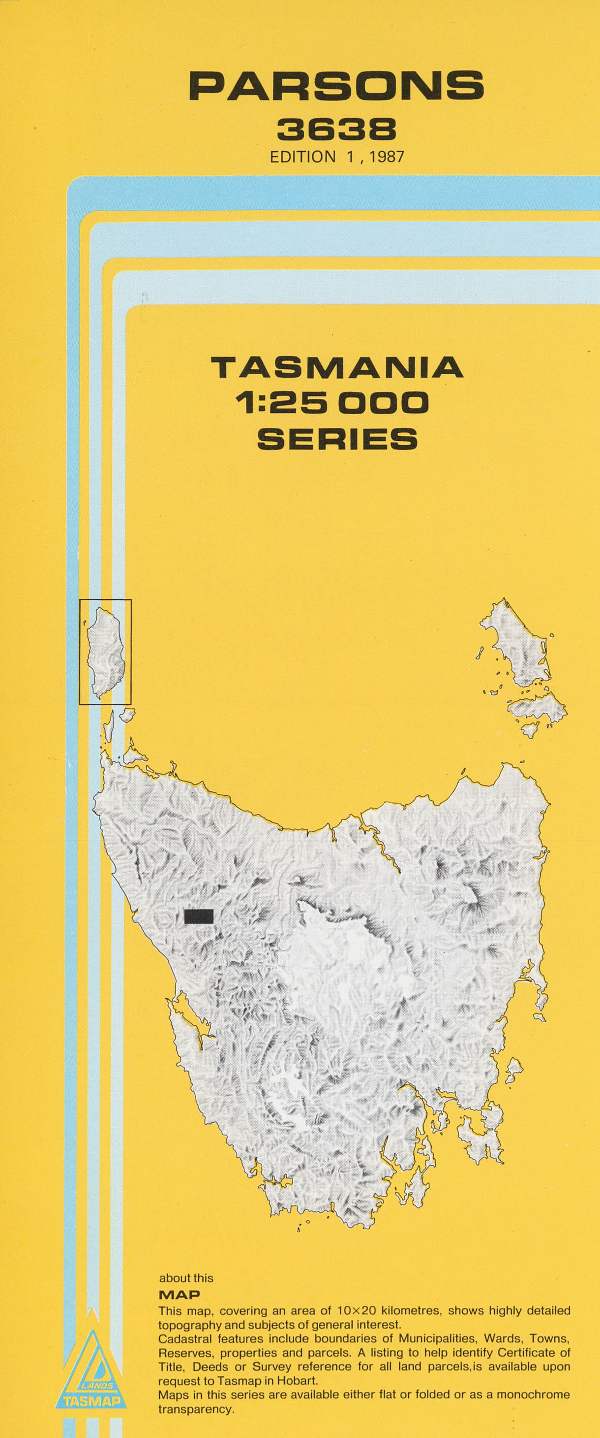 Cover of Parsons 3638 1:25 000 map