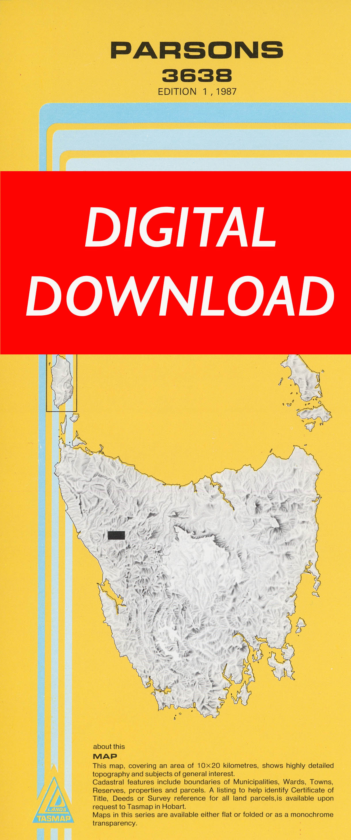 Cover of digital Parsons 3638 1:25 000 map