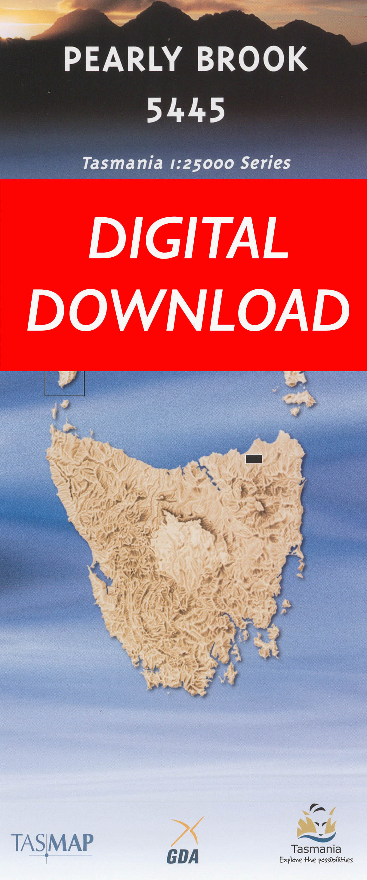 Cover of digital Pearly Brook 5445 1:25 000 map