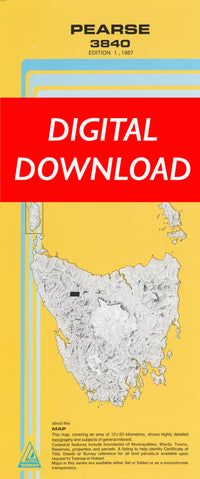 Cover of digital Pearse 3840 1:25 000 map