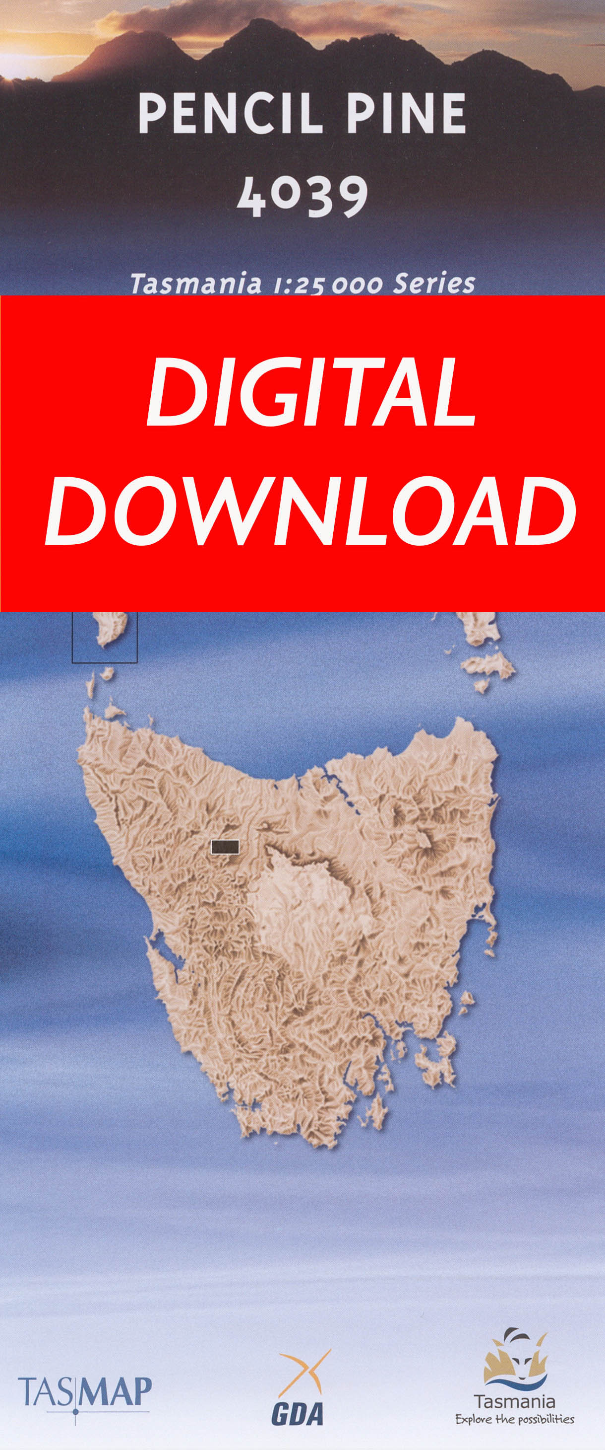 Cover of digital Pencil Pine 4039 1:25 000 map