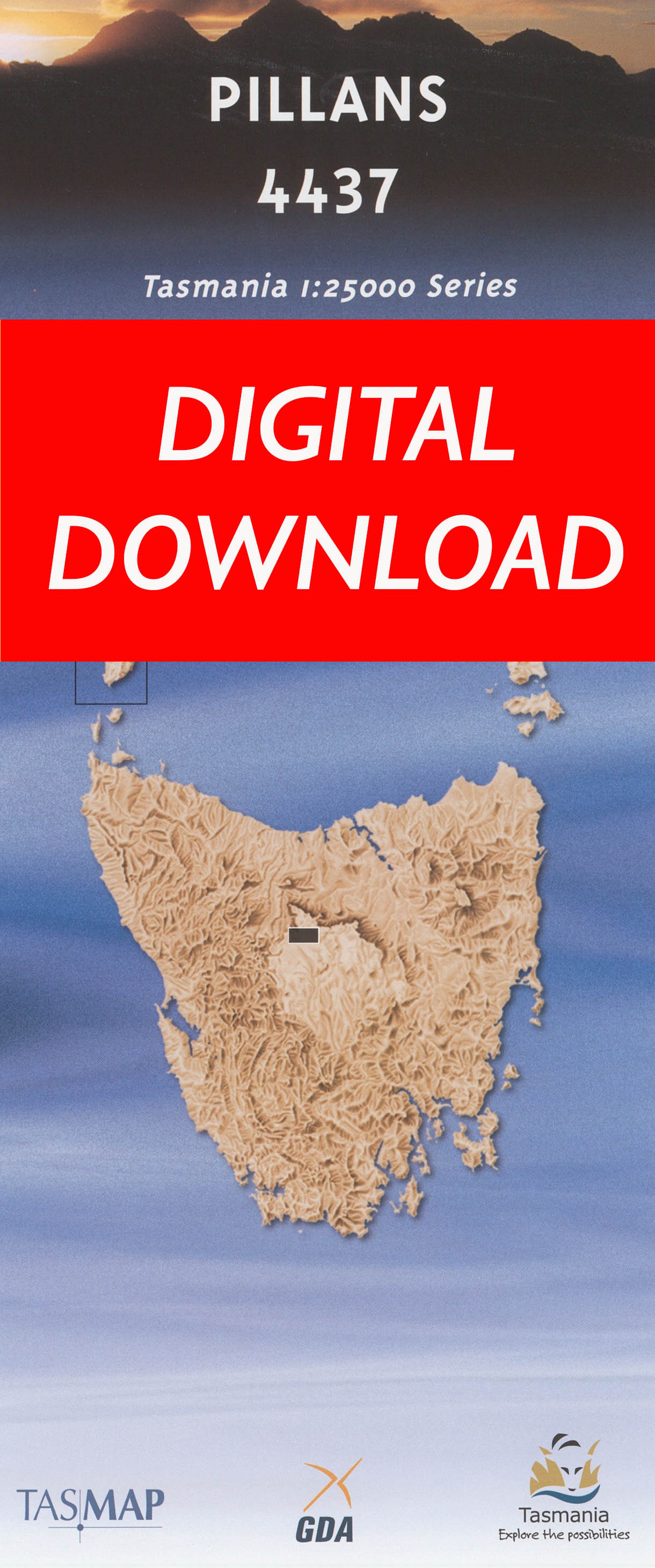 Cover of digital Pillans 4437 1:25 000 map