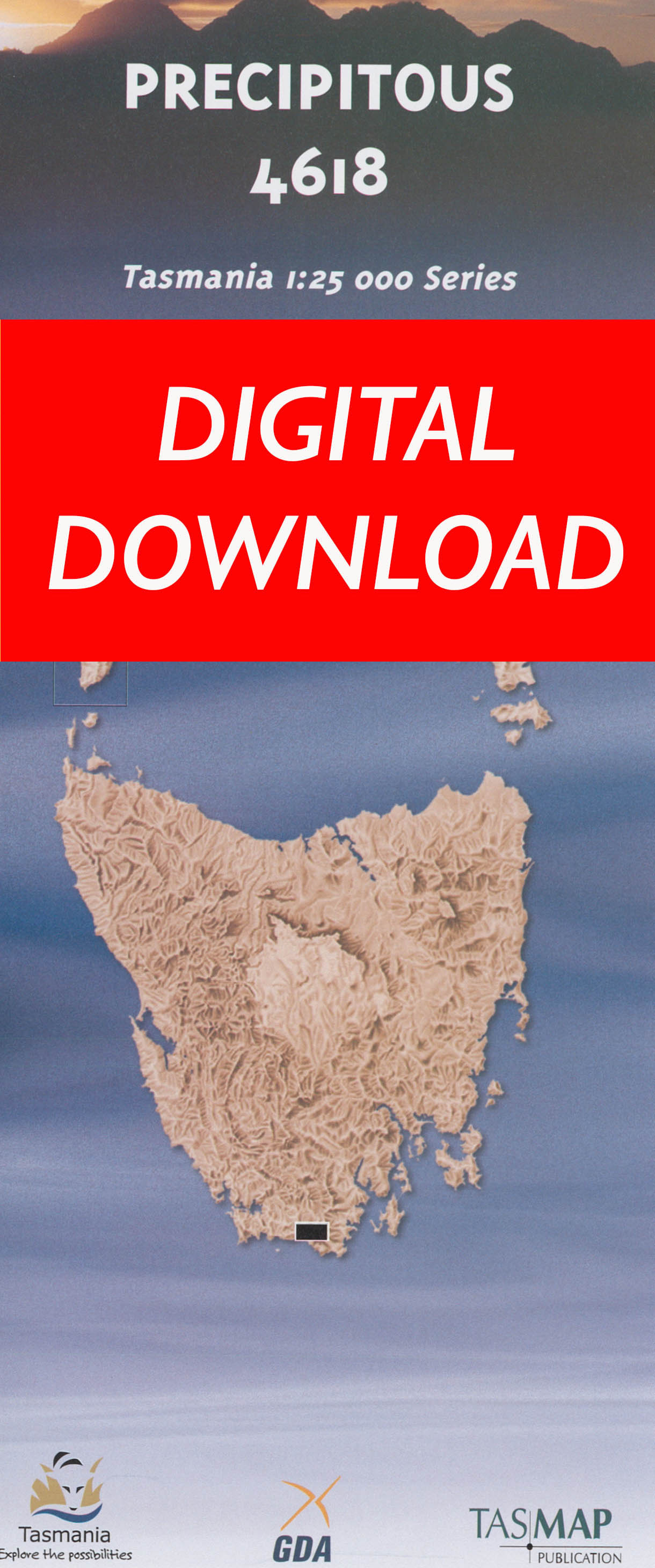 Cover of digital Precipitous 4618 1:25 000 map