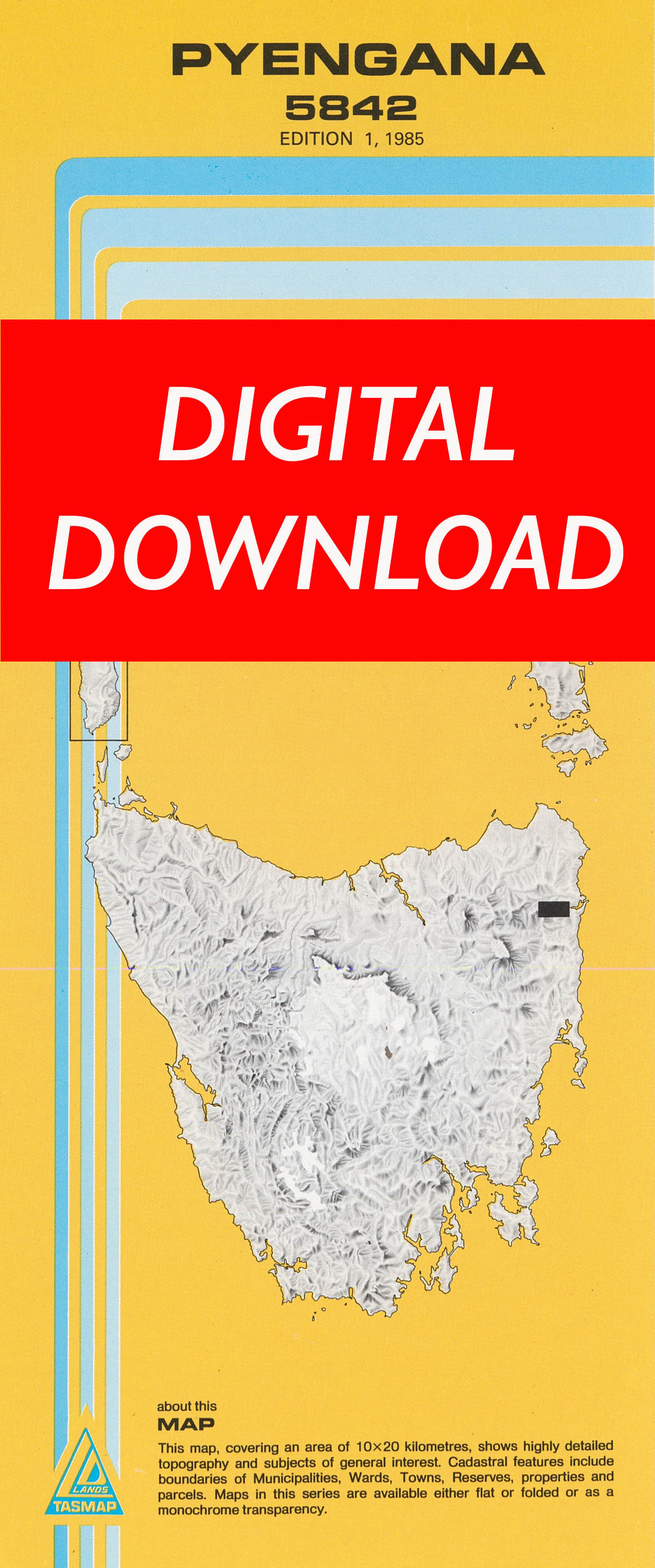 Cover of digital Pyengana 5842 1:25 000 map
