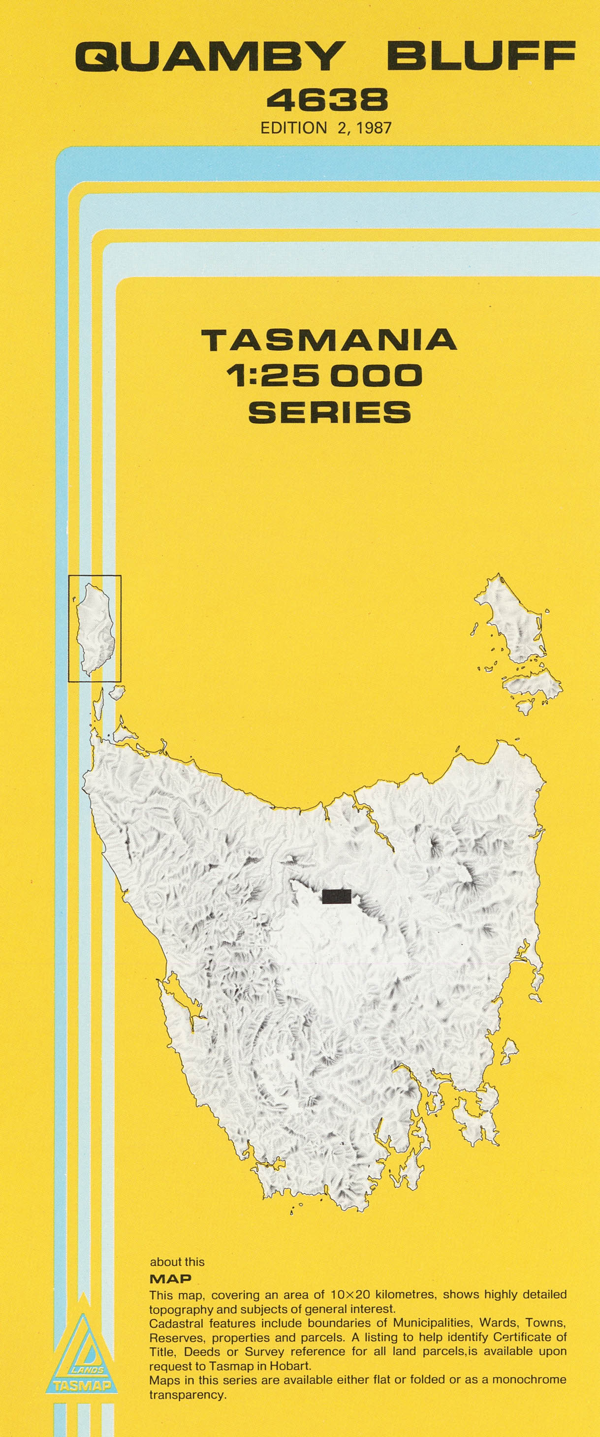 Cover of Quamby Bluff 4638 1:25 000 map