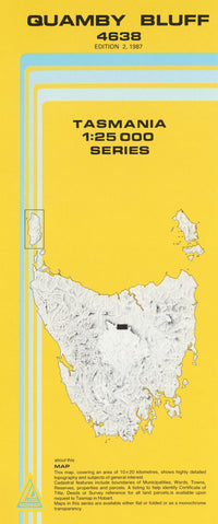 Cover of Quamby Bluff 4638 1:25 000 map